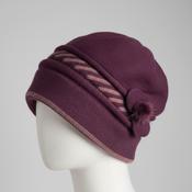 Vintage women purple wool bowler winter stylish hat|SKU 6330 image