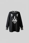 Vintage Hollister Dog graphics black sweater in M| L 26 W19| SKU 4755 image