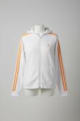 Vintage white 3-stripe adidas full zip hoodie in S| L23 W20|SKU 4761 image