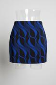 Zara Blue black geometry pattern skirt image