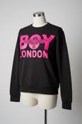 Vintage women's black boy London graphics sweatshirt inS/M| L24 W20|SKU 4768 image
