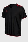 Black male Adidas shirt with red accents size M SKU  7372 image