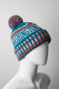 Vintage Blue washington D.C knitted beanie hat| SKU 4775 image