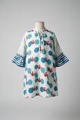 Vintage J.teens women's polka dot white kurti dress 38|14YRS| L33 W18|SKU 4781 image