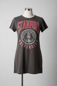Vintage women's Stanford University graphics grey short sleeve tees in M| L25 W16|SKU 4786 image