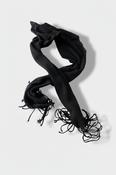 Vintage women's black pashmina scarf|L41 W9| SKU 4810 image