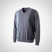 Vintage men's grey Venheusen studio V-neck long sleeve sweatshirt in L|L27 W23|SKU 4836