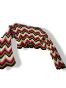 Vintage women's Zara crochet multi ziz-zag long sleeve crop top in S|L16 W17|SKU 4837 image