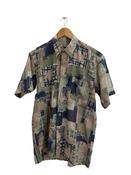 Vintage Class abtract pattern mens short sleeve multi shirt image