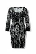 Vintage y2k Justcavalli geometry black and white pattern sequin dress size S image