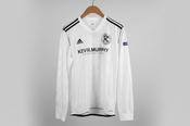 Vintage long-sleeve soccer jersey Adidas FC Straberg home shirt image
