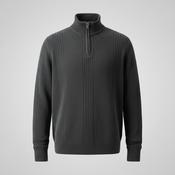 Vintage men's Blue star grey 1/4 zip high neck sweatshirt in XL| L30 W23|SKU 4844 image