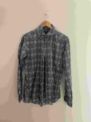 Vintage Saito grey all over print mens casual shirt image