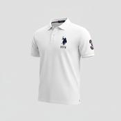 Vintage white men U.S Polo ASSN short sleeve polo shirt in L|L28 W22|SKU 6421 image