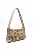 Vintage y2k cream crochet hand bag image