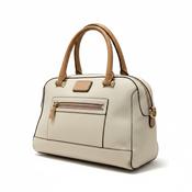 Rachels Closet Vintage y2k Jasper Conran white leather bag with brown handle image