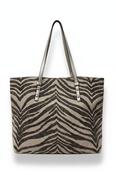 Rachels Closet Vintage y2k Zebra print leather shopper tote bag image