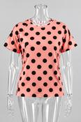 Rubynee Vintage y2k Spotty Dotty Short Sleeve Pink T-shirt image