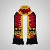 Vintage germany football fan embroidery scarf in multi colour|L52 W7|SKU 6470 image