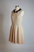 Vintage y2k Topshop black butterfly neck cream dress image