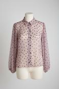 Vintage y2k Pink spot long sleeve women shirt image