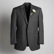 Vintage y2k Vanheusen Mens grey pinstripe suit image