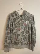 Rubynee Vintage y2k America today leaf print grey zip up hoodie image
