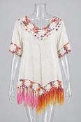 Vintage y2k white beach ladies top image