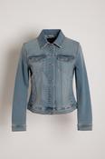 Vintage y2k Denim jacket Bleach Washed Blue image