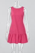 Vintage y2k Fran Jane Short satin neon pink dress image