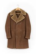 VINTAGE Y2K VETRA MEN'S BROWN SUEDE LEATHER COAT SIZE UK 54 image