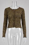 Vintage y2k Zara Cheetah print top with black buttons image