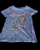 Vintage Yessica Women's Purple Tropical Paradise Slogan T-Shirt. |SKU 5027 image