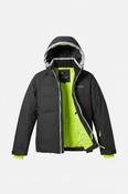 Vintage Kids 10yrs Decathlon grey padded waterproof full zip ski hooded jacket|L25 W18|SKU 6517 image