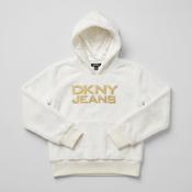 DKNY Girls White Polyester Pullover Hoodie 10-12 Years old SKU 5097