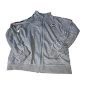 Vintage full Zip crest Logo Sweater, Grey Jumper Size M L 29 W 21 SKU 5103