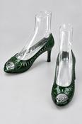 Vintage y2k womens if carrini green high heel shoe image
