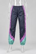 Vintage navy purple colorblock pant trouser size L image