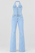 Denim overalls  vintage 90s light blue talls jeans button