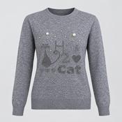 Vintage y2k Grey, Lurex blouse with rhinestones heart viscose natural fiber and stretch, high quality 3D Swarovski manner decoration size S/M L 21 W 17 SKU 5151