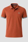 Vintage  GIORDANA BROWN Cotton Short Sleeve  Tapered Polo Shirt size Large  L 28 W 19 SKU 5167