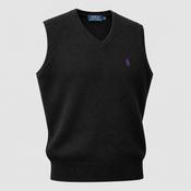 Polo Ralph Lauren Knitted Wool  black Sweater Vest - EXTRA LARGE L26 W 21 SKU 5186