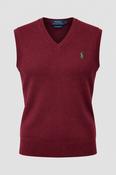 Ralph Lauren Knitted  Men's BROWN Gilet Sweatshirt Vest XL L 28 W 16 SKU 5196