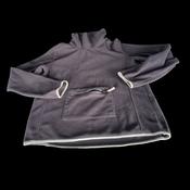   Vintage light fleece Woman M/L Curling Wool Cardigan Preppy Varsity in grey M/L L 29 W 18 image