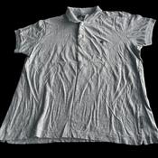 GREY WOMENS SLIM FIT SHORT SLEEVE FRENCG CONNECTION  POLO SMALL SHIRT  L 27 W 21 SKU 5208  image