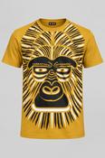 Women's Yellow and Mustard T-shirt tribal print t shirt ;L 28 W20 IN size M SKU 5225