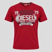 Diesel womens T-just T Shirt Deep Red L 26 W 20 SKU 5229