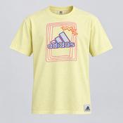Vintage YELLOW adidas yellow T-shirt adidas Love Unites Graphic  L 27 W 21 SKU 5230