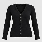 Banana republic Soft Touch V-Neck Cardigan with Gathered Shoulders