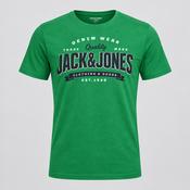 JACK &amp; JONES Short Sleeve Large Logo Green T-Shirt
